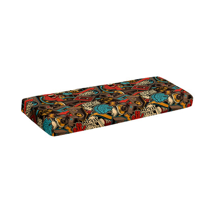 Retro Graffiti Pattern Print Piano Keyboard Cover