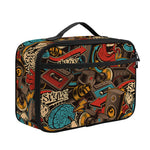 Retro Graffiti Pattern Print Portable Lunch Bag