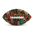 Retro Graffiti Pattern Print Rugby Ball
