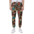 Retro Graffiti Pattern Print Joggers