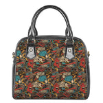 Retro Graffiti Pattern Print Shoulder Handbag