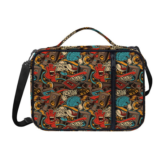 Retro Graffiti Pattern Print Shoulder Strap Bible Bag