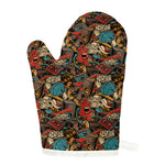 Retro Graffiti Pattern Print Single Oven Mitt