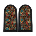 Retro Graffiti Pattern Print Skillet Handle Cover