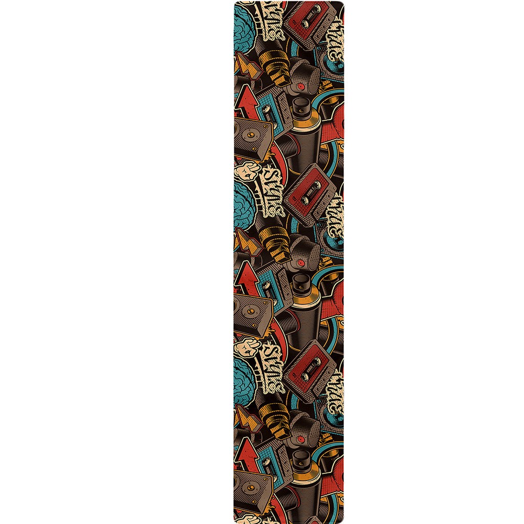 Retro Graffiti Pattern Print Table Runner