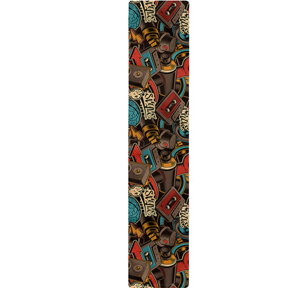 Retro Graffiti Pattern Print Table Runner