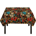 Retro Graffiti Pattern Print Tablecloth