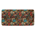 Retro Graffiti Pattern Print Towel