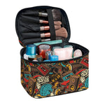 Retro Graffiti Pattern Print Travel Makeup Bag