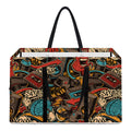 Retro Graffiti Pattern Print Utility Tote Bag