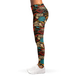 Retro Graffiti Pattern Print Women's Leggings