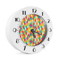 Retro Harlequin Pattern Print Alarm Clock