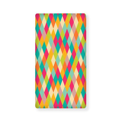 Retro Harlequin Pattern Print Baby Crib Sheet