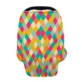 Retro Harlequin Pattern Print Baby Seat Cover