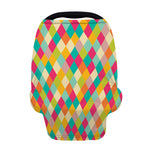 Retro Harlequin Pattern Print Baby Seat Cover
