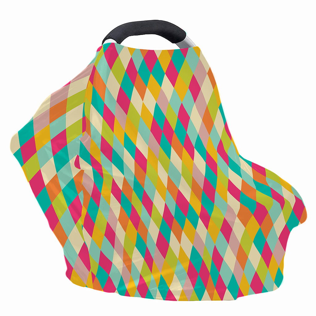 Retro Harlequin Pattern Print Baby Seat Cover