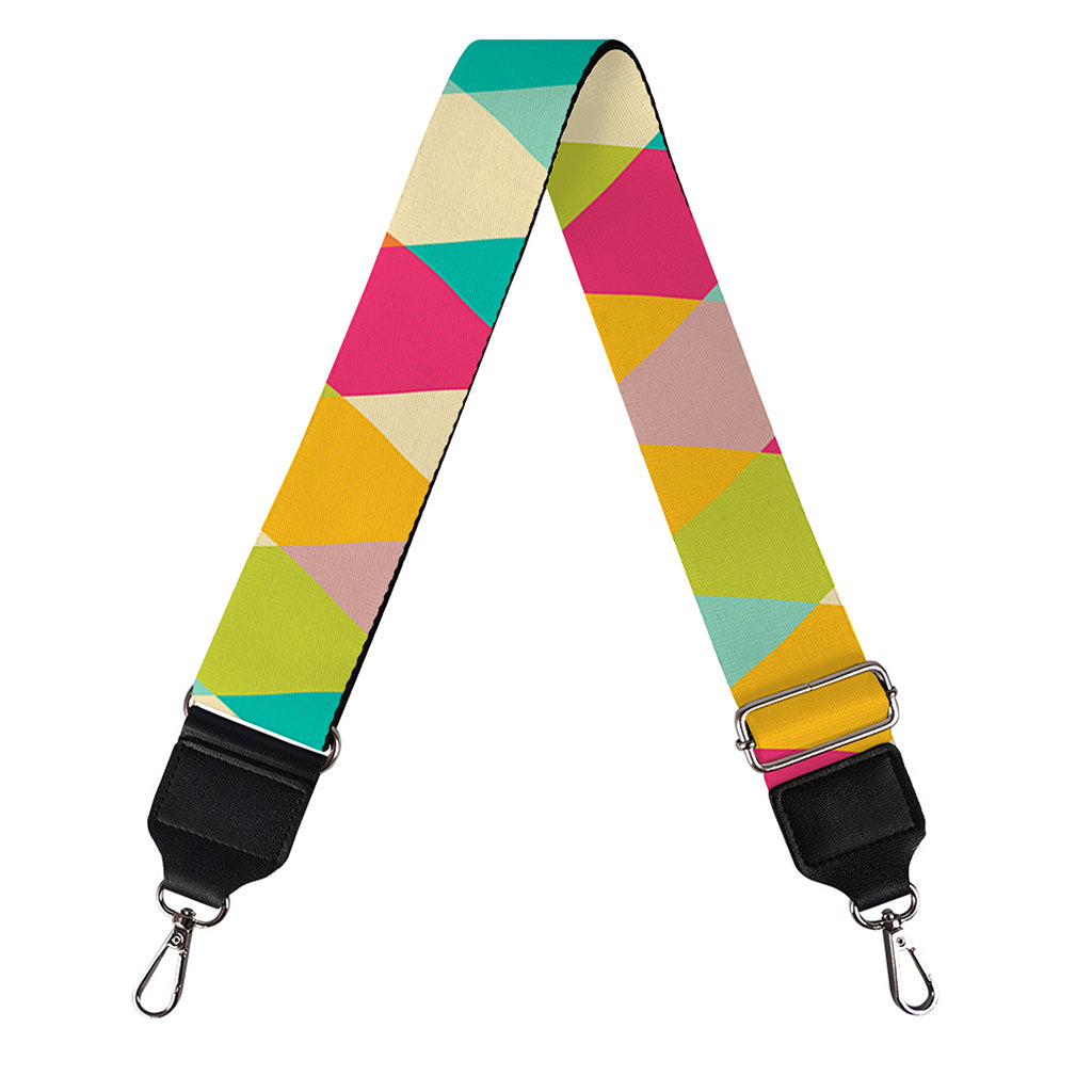 Retro Harlequin Pattern Print Bag Strap