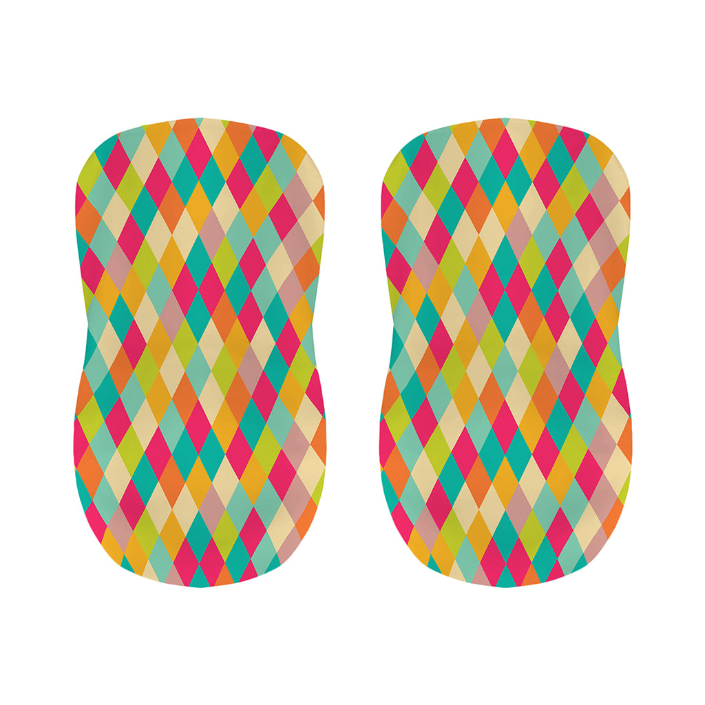 Retro Harlequin Pattern Print Bar Stool Covers