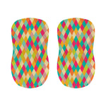 Retro Harlequin Pattern Print Bar Stool Covers