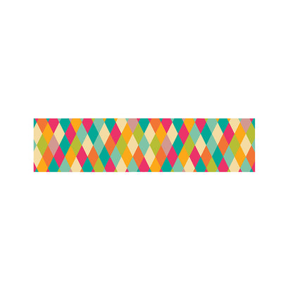 Retro Harlequin Pattern Print Bed Runner