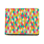 Retro Harlequin Pattern Print Bifold Wallet