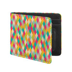 Retro Harlequin Pattern Print Bifold Wallet