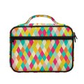 Retro Harlequin Pattern Print Briefcase Bible Bag
