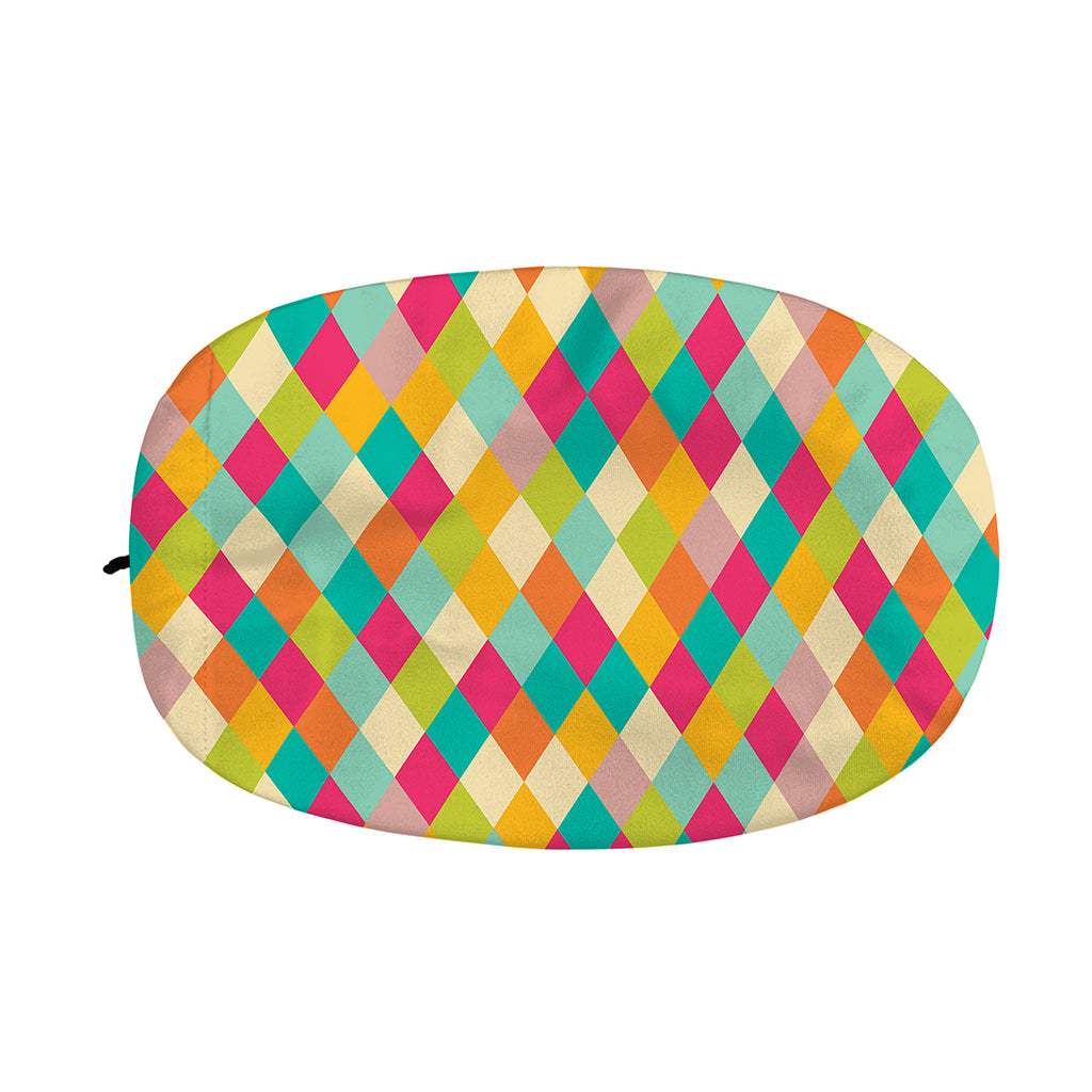 Retro Harlequin Pattern Print Car Side Mirror Covers