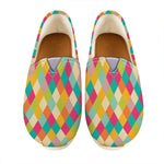 Retro Harlequin Pattern Print Casual Shoes