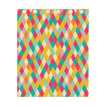 Retro Harlequin Pattern Print Curtain