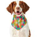 Retro Harlequin Pattern Print Dog Bandana