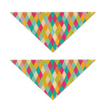 Retro Harlequin Pattern Print Dog Bandana