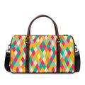 Retro Harlequin Pattern Print Duffel Bag
