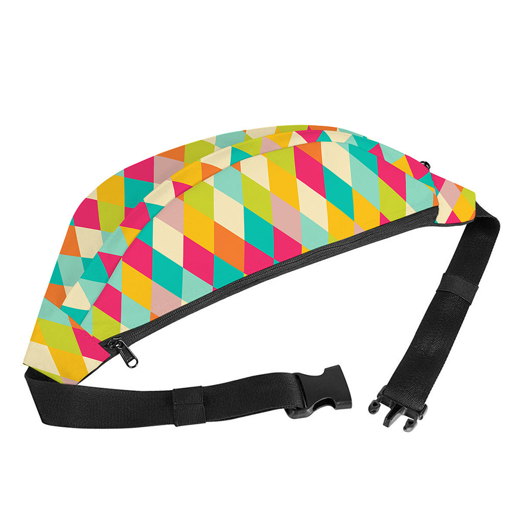 Retro Harlequin Pattern Print Fanny Pack
