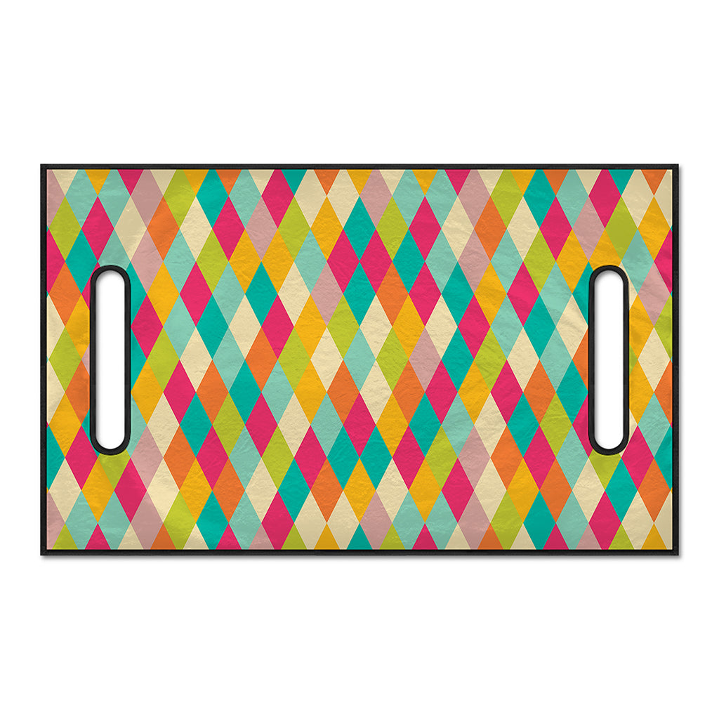Retro Harlequin Pattern Print Golf Cart Seat Cover