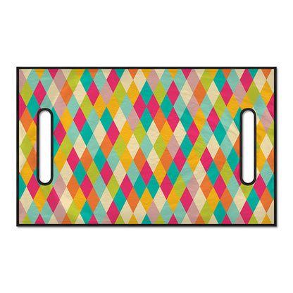 Retro Harlequin Pattern Print Golf Cart Seat Cover