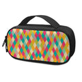 Retro Harlequin Pattern Print Portable Cooler Travel Case