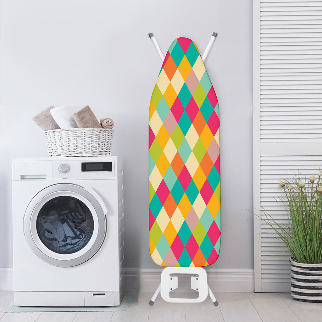 Retro Harlequin Pattern Print Ironing Board Cover