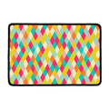 Retro Harlequin Pattern Print Kitchen Mat