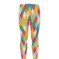 Retro Harlequin Pattern Print Men's Leggings