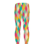 Retro Harlequin Pattern Print Men's leggings