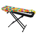 Retro Harlequin Pattern Print Piano Keyboard Cover