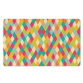 Retro Harlequin Pattern Print Polyester Doormat