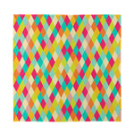 Retro Harlequin Pattern Print Silk Bandana