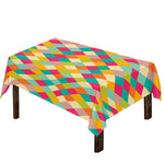 Retro Harlequin Pattern Print Tablecloth