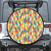 Retro Harlequin Pattern Print Tire Cover