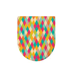 Retro Harlequin Pattern Print Toilet Lid Cover