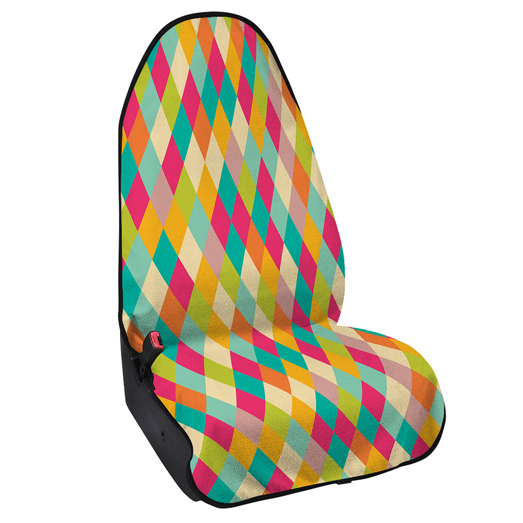 Retro Harlequin Pattern Print Waterproof Car Seat Cover