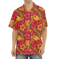 Retro Hawaiian Tropical Floral Print Aloha Shirt