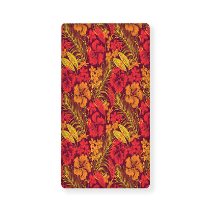 Retro Hawaiian Tropical Floral Print Baby Crib Sheet